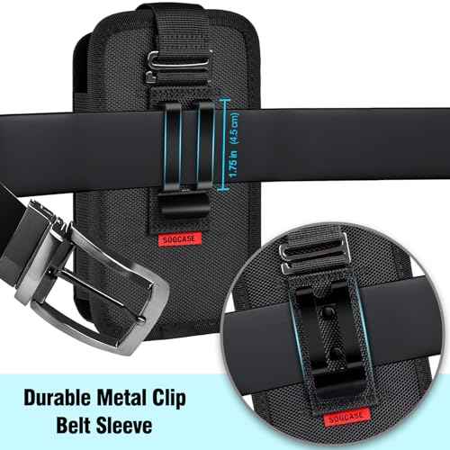 Scanner Holster Compatible with Zebra TC75x, TC75, TC70x, TC70, TC72, TC77 Handheld Barcode Touch Mobile Computer,Scanner Case Holder with Belt Clip and Safety Strap, Black