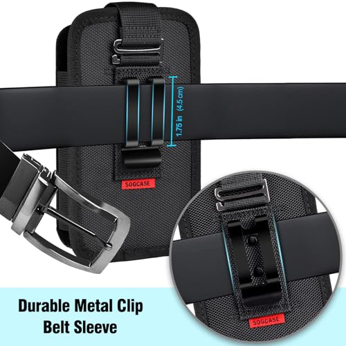 Black Scanner Holster Compatible with Zebra TC75x, TC70x, TC70, TC72, TC77 with Belt Clip & Safety Strap