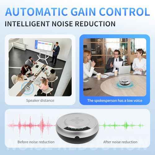 XTUGA Q3 Conference Speaker Bluetooth Microphone, 360¡ÆVoice Pickup Noise Reduction Gain Control for Meetings,Zoom,Home Office