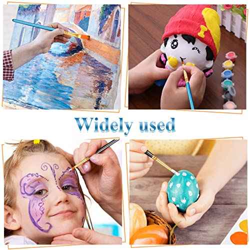 20 Pcs Paint Brushes, Acrylic Painting Brush Set, Watercolor Brushes, Acrylic Brushes for Oil Watercolor, Miniature Detailing, and Rock Painting