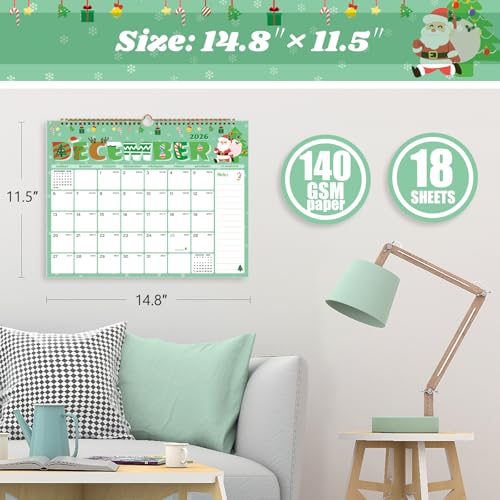 XISIDO Wall Calendar 2026-2027 Seasonal | 18-Month July 2026-Dec 2027, 14.8"x11.5"