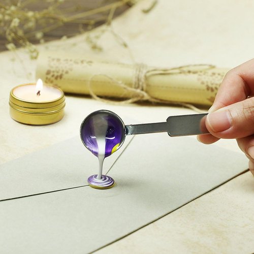 Skiennix 12Pcs Stainless Steel Wax Seal Spoons - Melting Spoon Scoop with Handle for DIY Craft, Silver