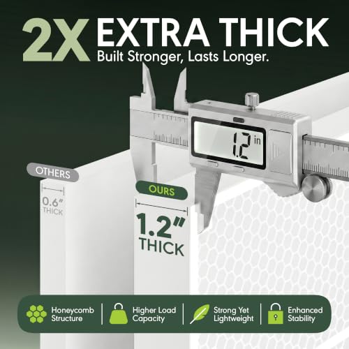 Furinno White Cubicle 6-Cube Bookshelf - Modern Thick Frame Storage