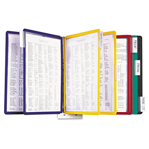 Assorted Wall Mounted Reference System with 10 Double-Sided Panels - 13.58 x 13.58 inches, Wall-Mountable, Color-Coded Frame