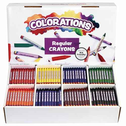 Colorations Regular Crayons ? 8 Colors, Set of 800