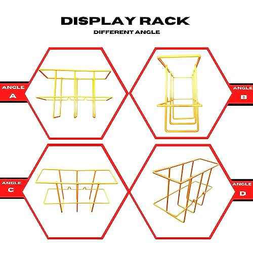 Performore 2 Pack Binder Display Rack, SDS/MSDS Wire Wall Mount Rack with Mounting Hardware, Bright Yellow Wire-Coated