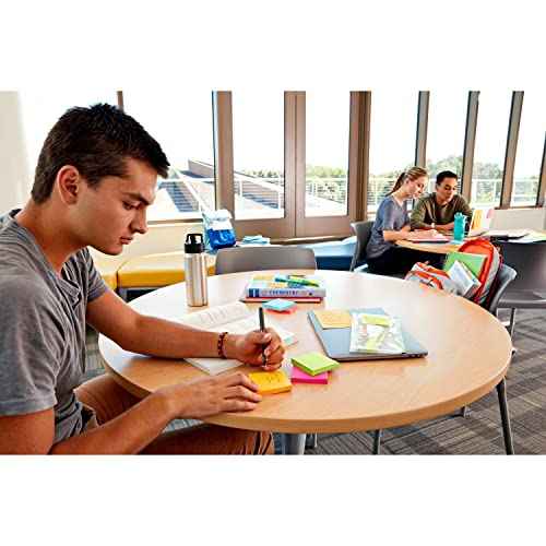 Post-it Super Sticky Notes, 3x3 in, 12 Pads, 2X The Sticking Power, Supernova Neons, Bright Colors, Recyclable (654-12SSMIA) (Pack of 6, 72 Count Total)