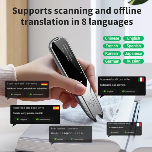 ACODO Silver Gray Translator Pen for Dyslexia & Language Learning - Text to Speech Scanner