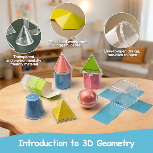 16 Pack Geometric Shapes Manipulatives for Math Learning, Classroom & Homeschool Use