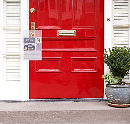 Frosty Clear Plastic Door Knob Hanger Bags by [Brand Name] - 9.5" x 15" Weatherproof Flyers & Promotions (300 Pack)