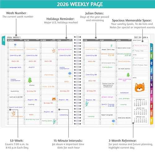 2026 Appointment Book - January - December 2026, Appointment Planner with Weekly £¦ Monthly Spread, 8.5'' x 10.5'', Large, 15 Minute Increments, 2026 Daily Planner with Pockets, Tabs, Flexible Cover