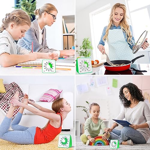 Kids Visual Timer 60-Minute Classroom Timer with Green Disc, Time Management Tool