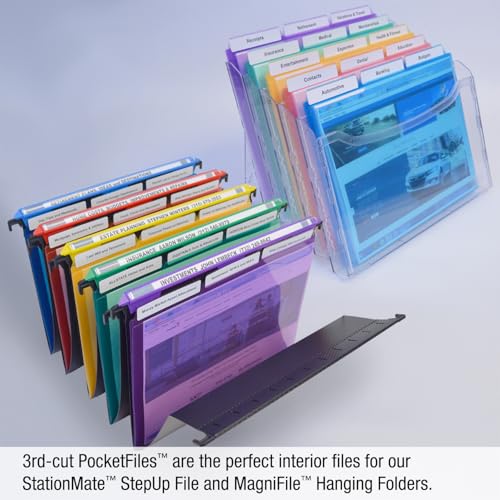 Ultimate Office Poly Color File Folders with 3rd-Cut Tabs - Set of 18, Letter Size