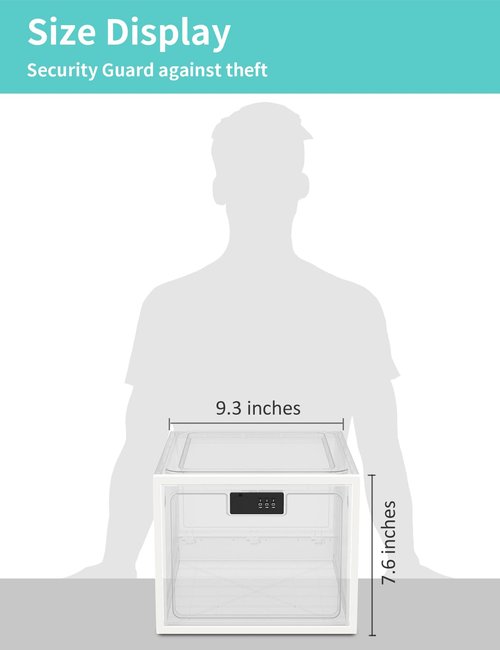 Large Medicine Lock Box for Safe Medication, Lockable Storage Box for Fridge/Snacks Food, Phone Lock Boxes with Combination Code for Home/Dorms/Office Storage Lockers