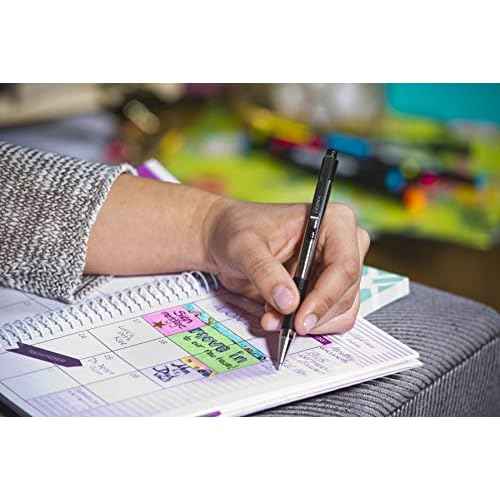 Zebra Pen F-301 Ballpoint Fine Point 0.7mm Black Ink Stainless Steel Retractable Ballpoint 4-Pack ? Easy-Glide Ink, Non-Slip Grip, Metal Clip, Refillable with F-Refill, Professional Design (27114)