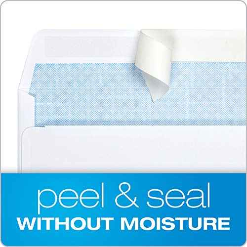 Quality Park #6 3/4 Self-Seal Security Envelopes, Security Tint and Pattern, Redi-Strip Closure, 24-lb White Wove, 3-5/8 x 6-1/2, 100/Box (QUA10417)