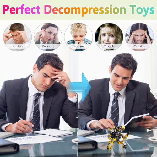 Transformable Fidget Spinners 32 Pcs for Kids and Adults Stress Relief Sensory Toys for Boys and Girls Fidget Toy Classroom Party Favors for Kids 4-8 8-12, Goodie Bag Stocking Stuffers Gifts