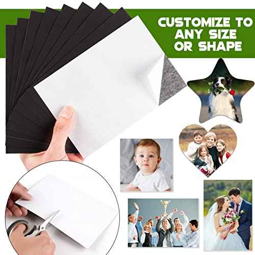 Adhesive Magnet Sheets for 5x7 Pictures(Pack of 60),Magnetic Adhesive Sheets,Photo Magnets for Home/Classroom/Fridge