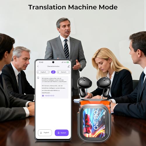 NE20 Translation Earbuds Real Time - AI 135 Language Translator Earbuds, Audifonos Traductores Ingl?s Espa?ol, 4-in-1 Translating Device, Translate Ear Buds for Travel Learning (Black)