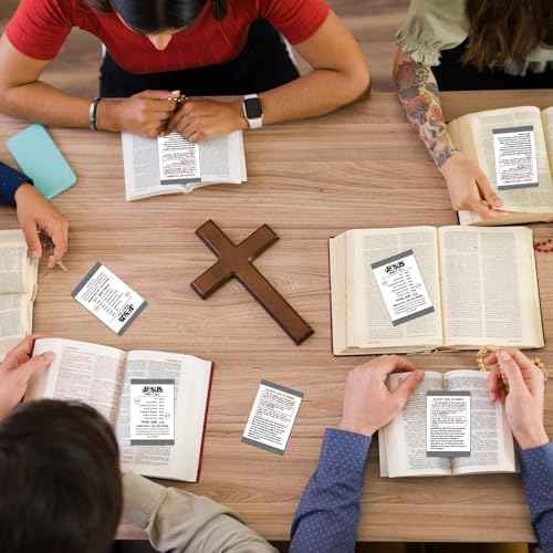 200 Pcs Gospel Tract Card Salvation Cards Pocket Holy Postcard Prayer Postcards Christian Inspirational Bible Verses Bookmark for Christian Gift (Jesus Paid It All)