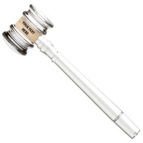 Crown Awards 7.25" Personalized Acrylic Gavel, Custom Engraved Gavel Gift Trophy, Add Your Own Engraving…