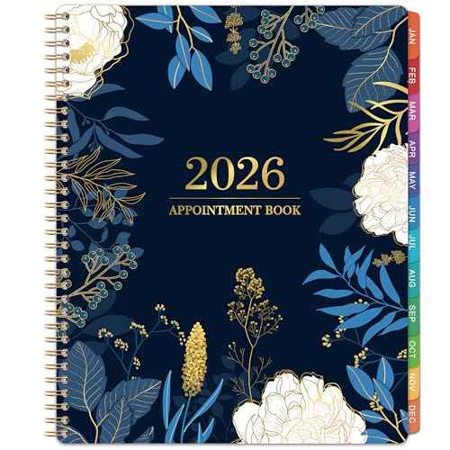 2026 Appointment Book - Weekly Appointment Book 2026, Jan 2026 - Dec 2026, 2026 Planner, 9" x 11", Planner 2026 with Tab, Half Hour (30 Mins) Interval