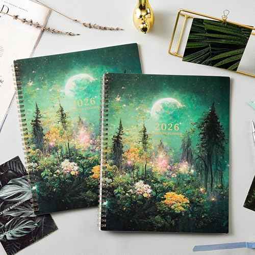 2026 Monthly Planner/Calendar - 2026 Planner, JAN 2026 - DEC 2026, 9" x 11" Monthly Planners 2026, 2026 Calendar Planner with Spiral Binding + Tabs + Back Pocket