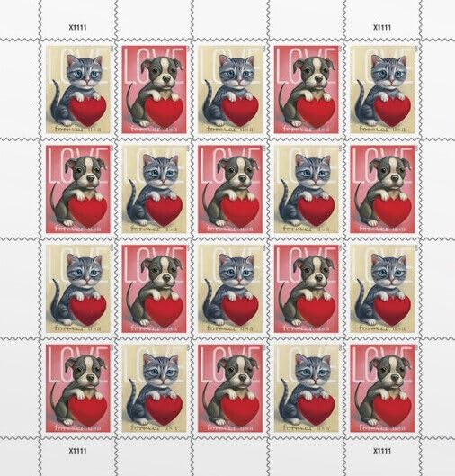 Cats & Dogs Themed Forever Postage Stamps - Perfect for Weddings & Special Events