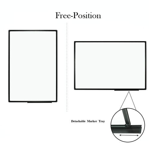 JILoffice Magnetic Whiteboard/White Board, Dry Erase Board 36 x 24 Inch, Black Aluminum Frame Wall Mounted Board for Office Home and School