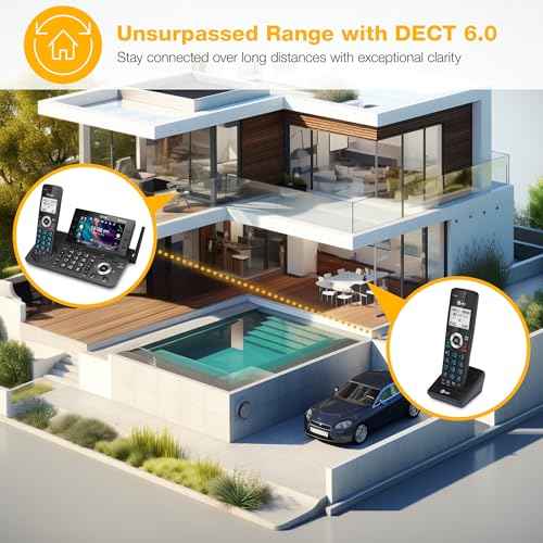 AT&T Additional Cordless Phone Handset with Long Range, Conference, Intercom, Speakerphone, One-Touch Call Block, Caller ID, Bluetooth Connect to Cell, Compatible with DLP73X90 Series: DLP70090