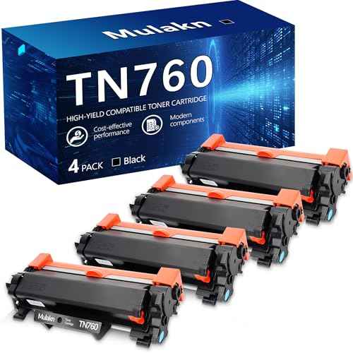 TN760 for TN760 Toner Cartridges Used to MFC-L2750DW MFC-L2710DW HL-L2350DW HL-L2395DW HL-L2370DW DCP-L2550DW Printer High Yeild Black ? 4PK
