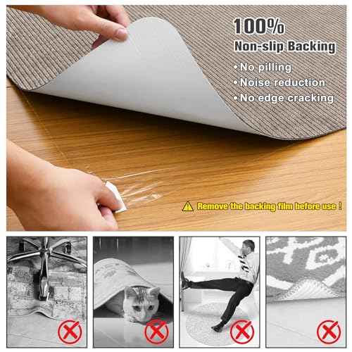 Placoot Desk Chair Mat for Hardwood Floor Corduroy Surface 1/6" Thick 55"x35" Office Chair Mat for Rolling Chairs-100% Large Anti-Slip Backing Under Desk Low-Pile Office Rug Floor Mat for Office/Home