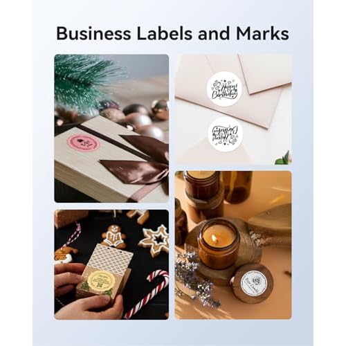 3 Rolls Round Clear Labels for NIIMBOT B1 B21 B3S K3 Label Maker, 2'' x 2'' (50x50mm) Printer Labels, Food Labels for Jars, Personalized Editable Labels for Home/School/Office