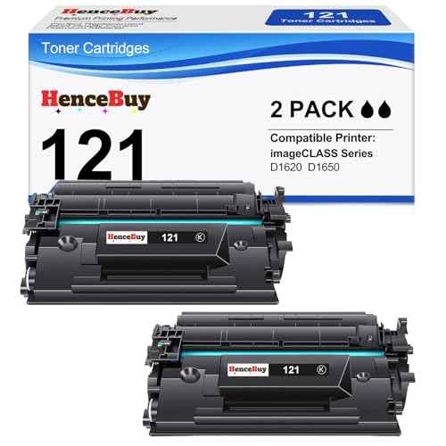 121 Black Toner Cartridge High Yield Replacement for Canon 121 CRG-121 CRG121 for Canon imageCLASS D1620 D1650 1620 1650 Printer (Black, 2-Pack)