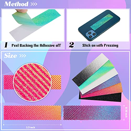 Gersoniel 36 Pcs Gradient Style Anxiety Sensory Stickers Strips for Stress Relief & Focus
