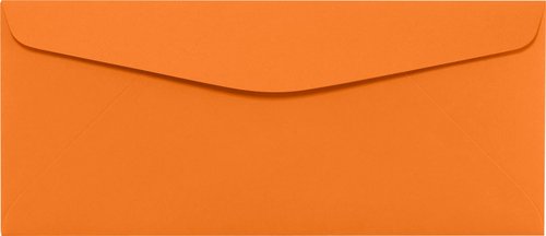 LUXPaper #10 Commercial Flap Business Envelopes | 4 1/8" x 9 1/2" | Mandarin Orange | 80lb. Text | 250 Qty