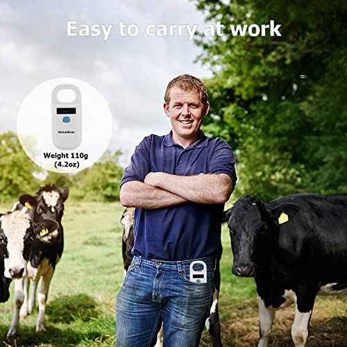 NetumScan Pet Microchip Scanner Reader, RFID EMID Handheld Pet Chip ID Rechargeable Data Storage Animal Tag With Stable OLED Display for ISO 11784/11785, FDX-B and ID64 RFID