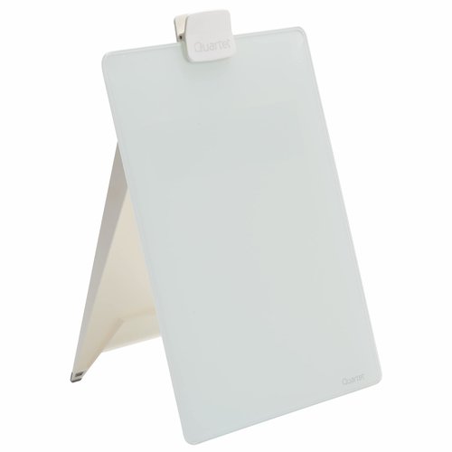 Quartet Glass Whiteboard Desktop Easel, 9" x 11", Dry Erase Surface, White (GDE119) New