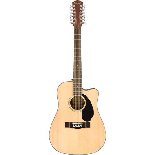 Fender CD-60SCE Dreadnought 12 String Acoustic Electric Guitar, Walnut Fingerboard, Natural
