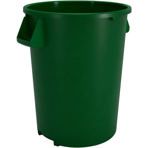 SPARTA Bronco 20 Gallon Trash Can, Thick Polyethylene Bin, NSF Certified Waste Container with Top Handles, Bottom Handholds, Reinforced Base and Stackable, LLDPE, 20 Gallon, Green