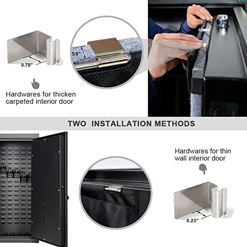 RAYMACE Gun Safe Door Panel Organizer 10W*46H inch£¬Adjustable Width to 13 Inch, Pistols and Documents Storage Solution