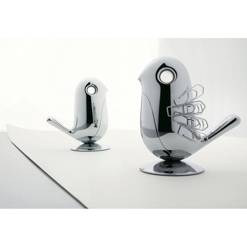 Alessi "Chip Magnetic Paper Clip Holder in Chrome Plated Zamak