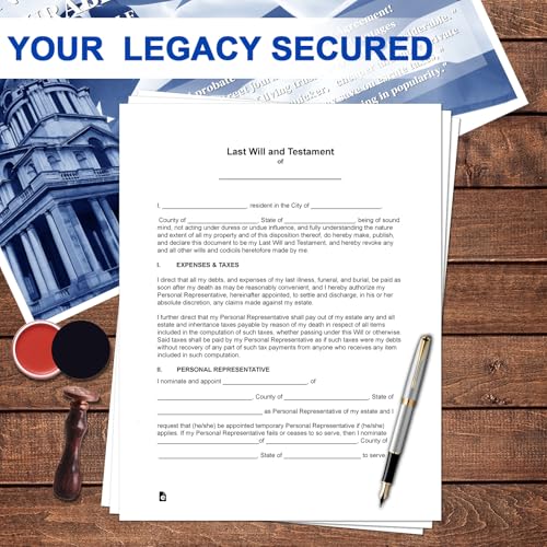 Legal Documents Kit: Durable Power of Attorney, Healthcare Directive & Last Will & Testament
