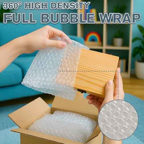 JTIEO 50 Pack Bubble Mailers 12x16" Thick Padded Envelopes Large Mailing Envelopes Clear Bubble Padded Cushioning Mailers Bubble Bags for Packaging Small Business