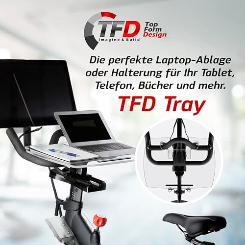 TFD The Tray | Improved Tray for Peloton Bike (orginals) - Work & Ride with Your Phone, Laptop, Book or Tablet (Tray Original, Acrylic Clear)