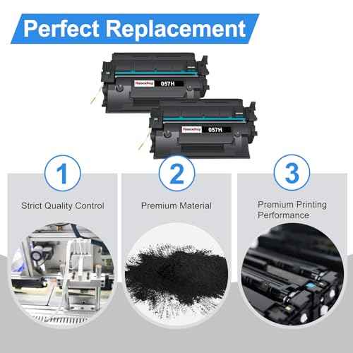 057 Toner Cartridges Replacement for Canon 057 Toner CRG-057 057H Work with ImageCLASS MF445dw MF448dw MF441dw LBP226dw LBP227dw LBP228dw LBP221dw Printer Laser Printer Ink(Black, 2-Pack)