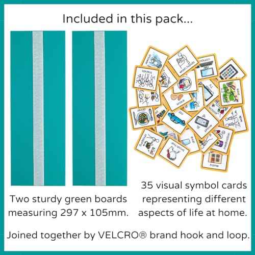 Visual Schedule routine chart for children with pecs cards to support communiation for kids, toddlers, autism, adhd, downs syndrome, dementia.