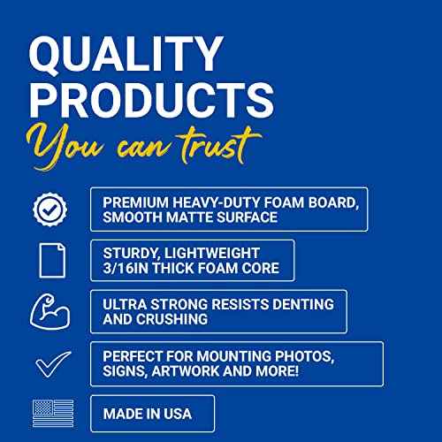 Royal Brites Premium White Foam Board 30¡± x 40¡±, Sturdy & Lightweight 3/16" Thick Board for Art, Work Presentations, & School Projects, Pack of 10
