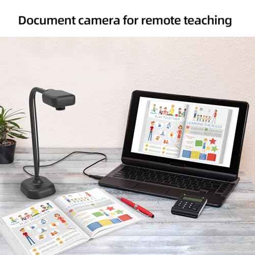 Document Camera for Teachers and Classroom, Gawervan USB Webcam/Doc Camera Built-in Mic? Mac OS, Windows, Chromebook Compatible for Live Demo, Web Conferencing, Distance Learning, Remote Teaching