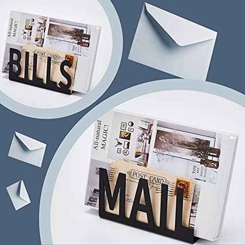 2 Pcs Mail Bill Organizers Holders for Desk Mail Holder Countertop Hollow Sorter Letter Decorative Bill and Desk Vertical Envelope Holder